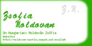 zsofia moldovan business card